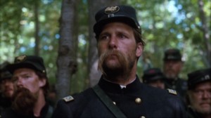 Jeff Daniels as Colonel Joshua Chamberlain during the Battle of Little Round Top in "Gettysburg".