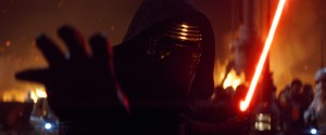 A glimpse of Kylo Ren in "Star Wars: Episode VII The Force Awakens".