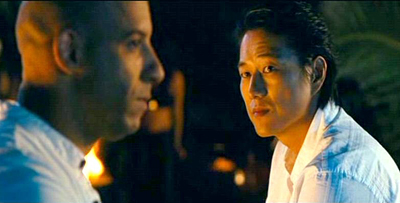 Vin Diesel and Sung Kang