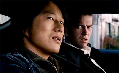 Lucas Black and Sung Kang in The Fast and the Furious: Tokyo Drift